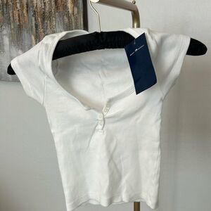 Brandy Melville White Tee Size XS NWT